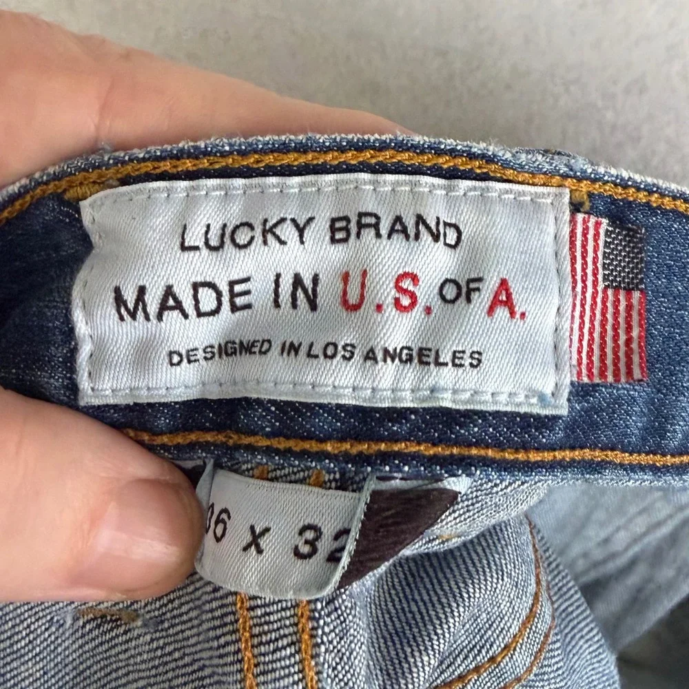 Lucky Brand Made in USA 221 Original Bootcut Jeans White Oak Cone Denim 36/30
